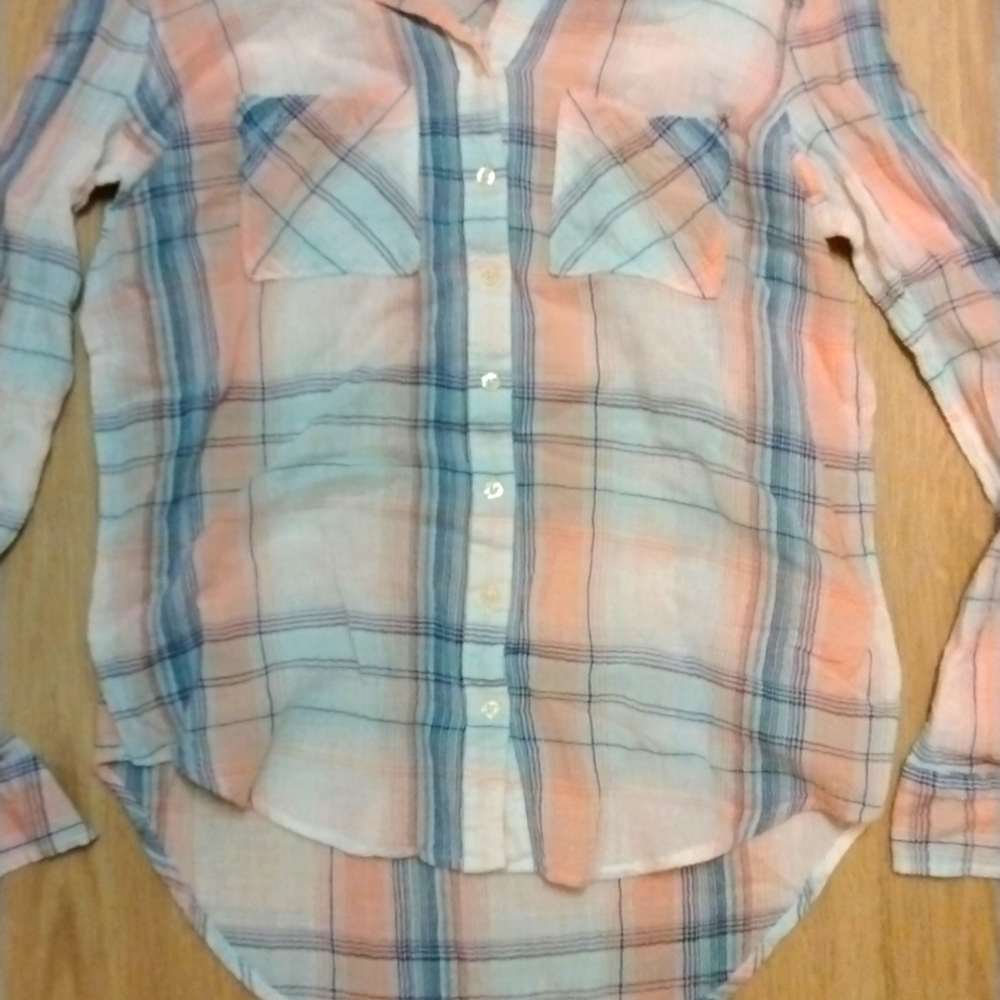 AEROPOSTALE- Plaid Button Down Shirt Size M - Picture 2 of 3